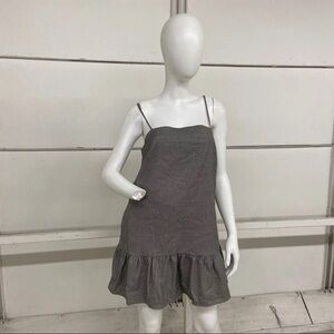 ANTHROPOLOGIE Square-Neck Shift Mini Dress Women's Size S Black/White 158.00